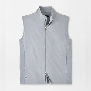 Peter Millar Gale Gray Solstice Performance Hybrid Full-Zip Vest MF24XK67 Golf